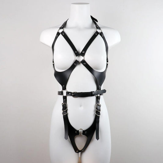 Leder-Harness-Body mit Herz
